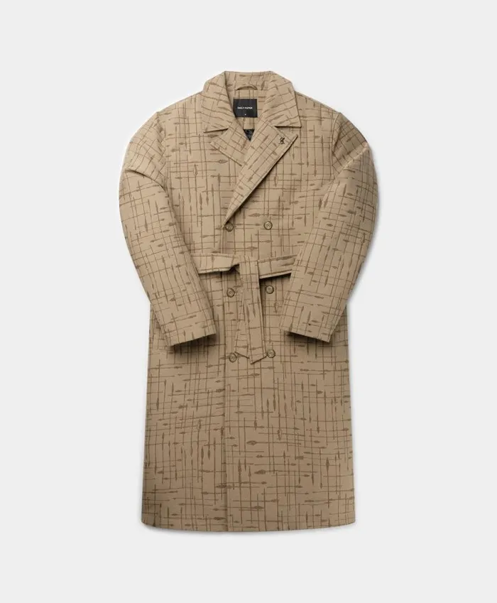 Men Oxford Beige Rashawn Long Jacket Daily Paper Jackets