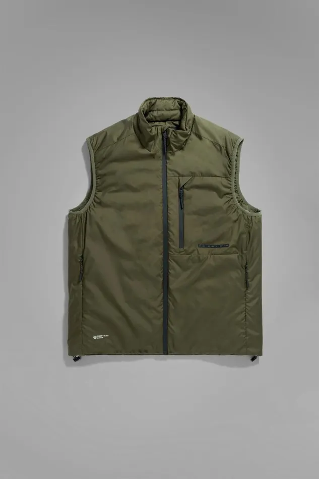 Men Pertex Quantum Midlayer Vest Army Green Norse Projects Outerwear