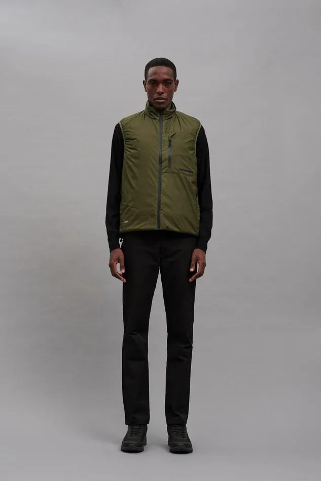 Men Pertex Quantum Midlayer Vest Army Green Norse Projects Outerwear
