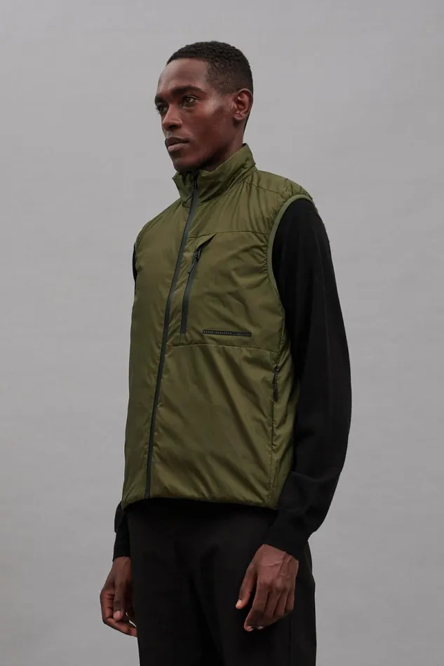 Men Pertex Quantum Midlayer Vest Army Green Norse Projects Outerwear