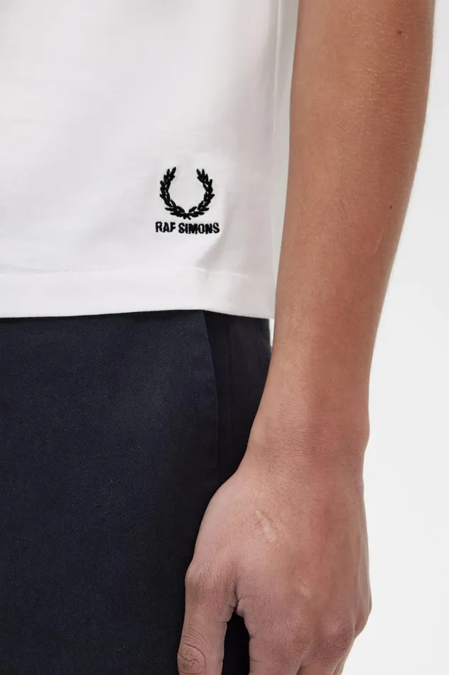 Men Raf SimonsPrinted SlimFit TShirt White Fred Perry TShirts