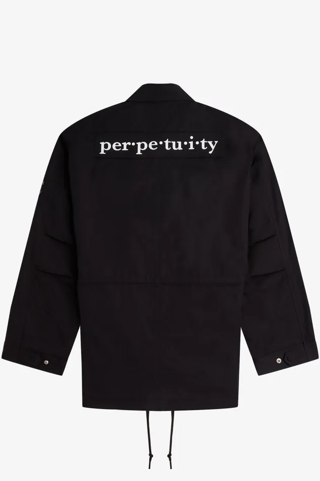 Men Raf SimonsUtility Jacket Royal Blue Fred Perry Coats and Jackets