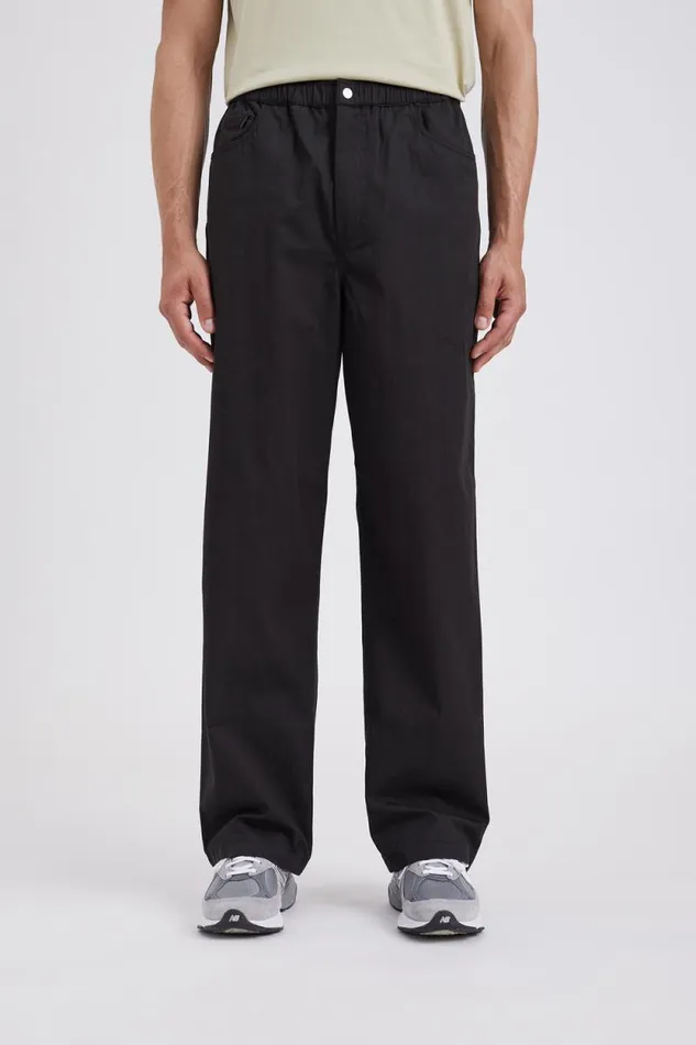 Men Ragnar Fine Broken Twill Black Norse Projects Trousers