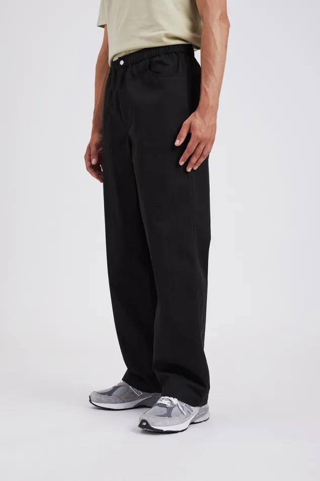 Men Ragnar Fine Broken Twill Black Norse Projects Trousers
