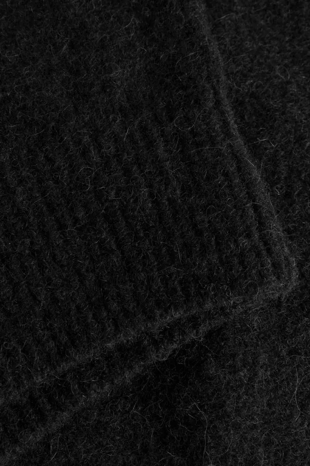Men Rasmus Relaxed Brushed Polo Black Norse Projects Knitwear