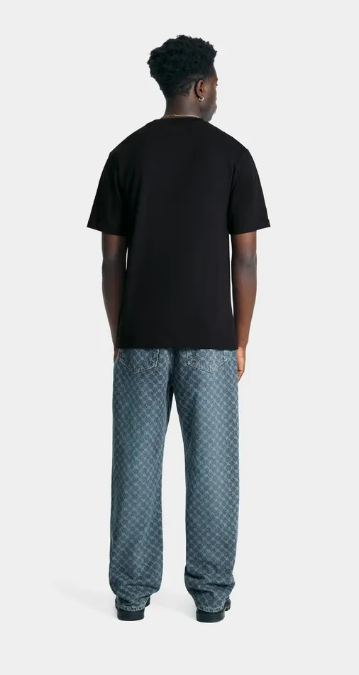 Men Sand Blue Amba Monogram Relaxed Jeans Daily Paper Jeans Men Sand Blue Amba Monogram Relaxed Jeans Daily Paper Jeans