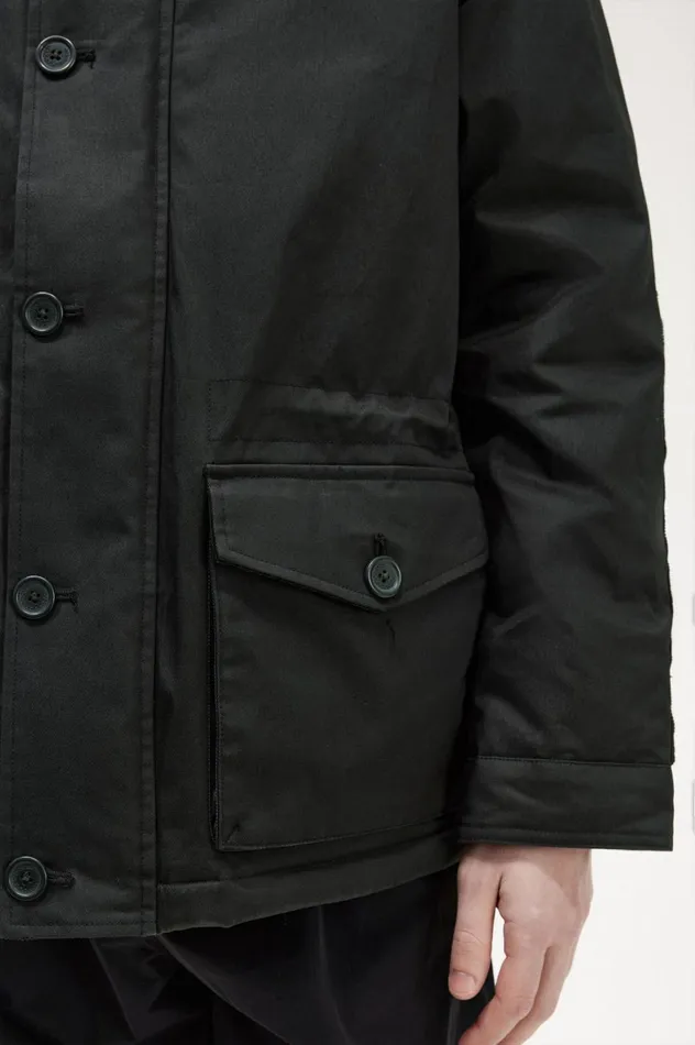 Men Short Snorkel Parka Night Green Fred Perry Coats and Jackets