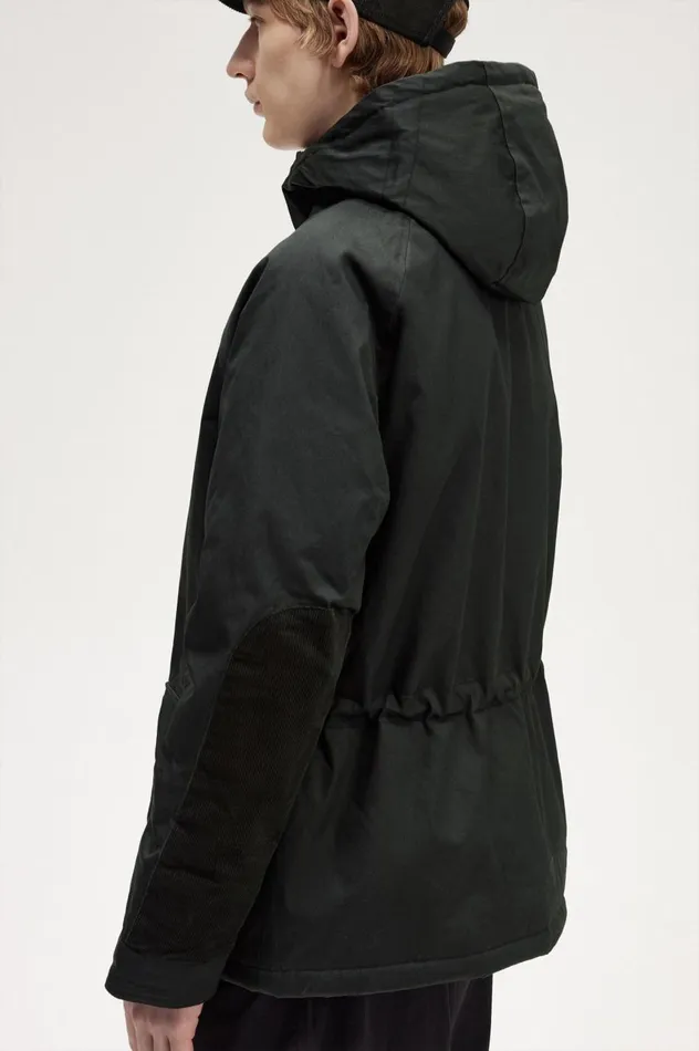 Men Short Snorkel Parka Night Green Fred Perry Coats and Jackets