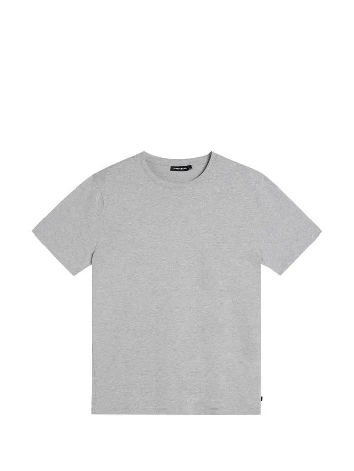 Men Sid Basic Cotton Tee Light Grey Melange JLindeberg Tshirts Men Sid Basic Cotton Tee Light Grey Melange JLindeberg Tshirts