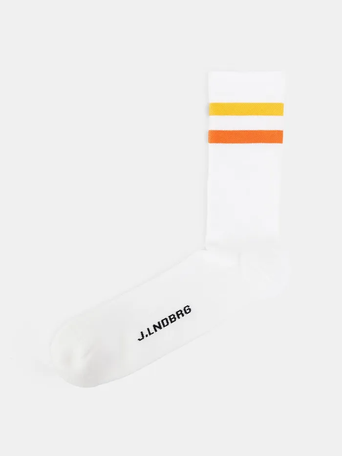 Men Slade Stripe Sock Russet Orange JLindeberg Socks
