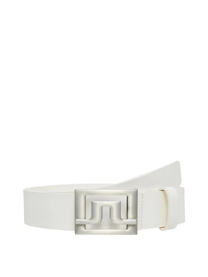 Men Slater 40 White Leather White JLindeberg Belts Men Slater 40 White Leather White JLindeberg Belts
