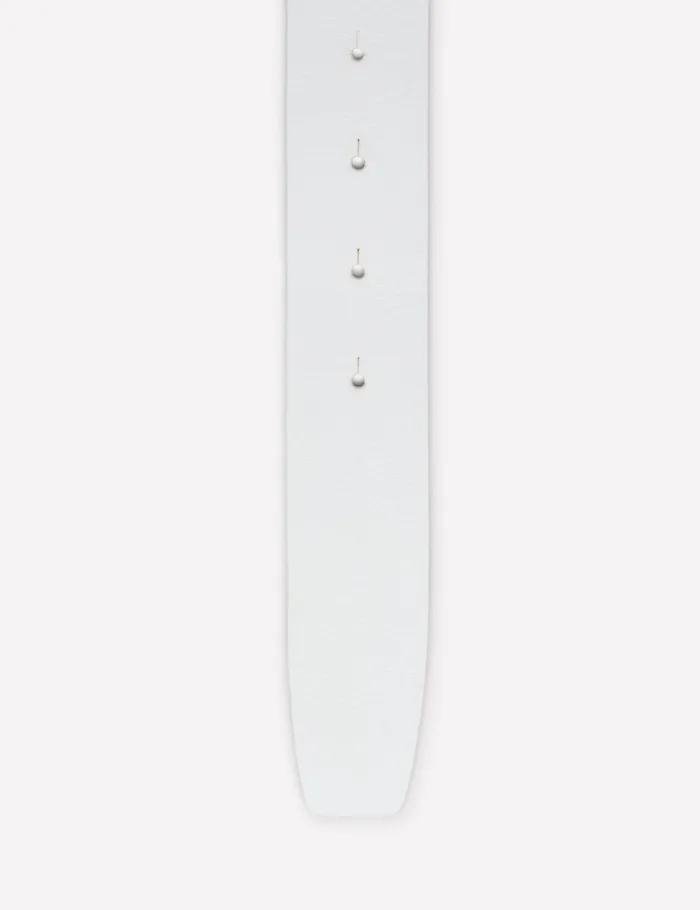 Men Slater 40 White Leather White JLindeberg Belts Men Slater 40 White Leather White JLindeberg Belts