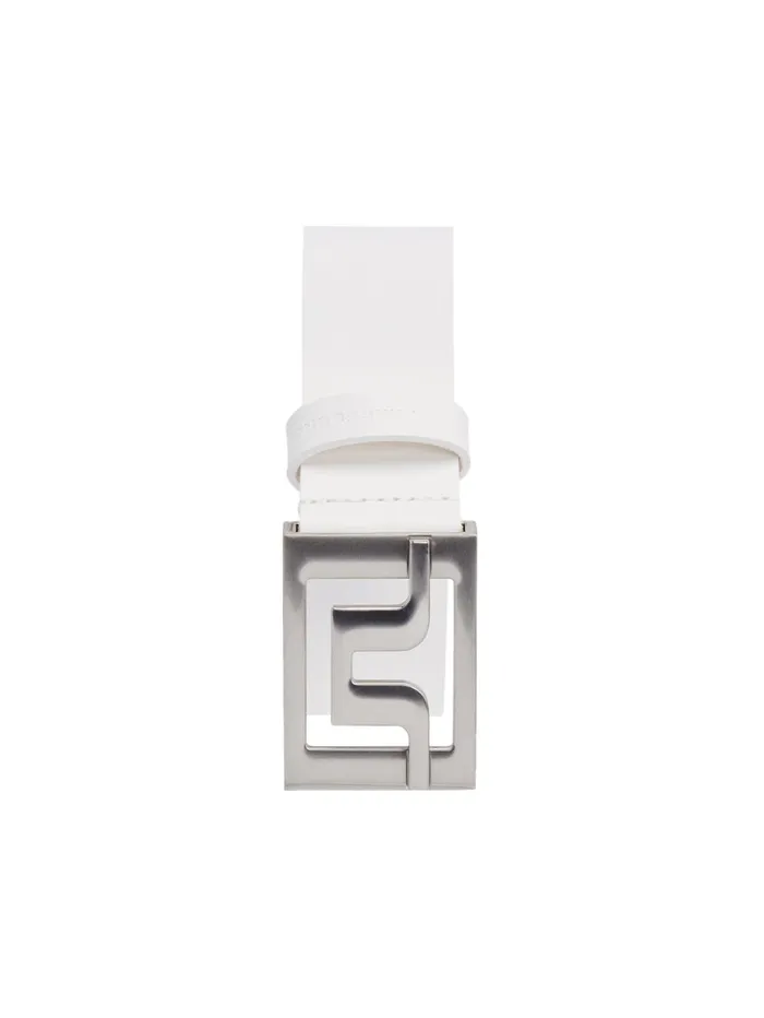 Men Slater 40 White Leather White JLindeberg Belts Men Slater 40 White Leather White JLindeberg Belts
