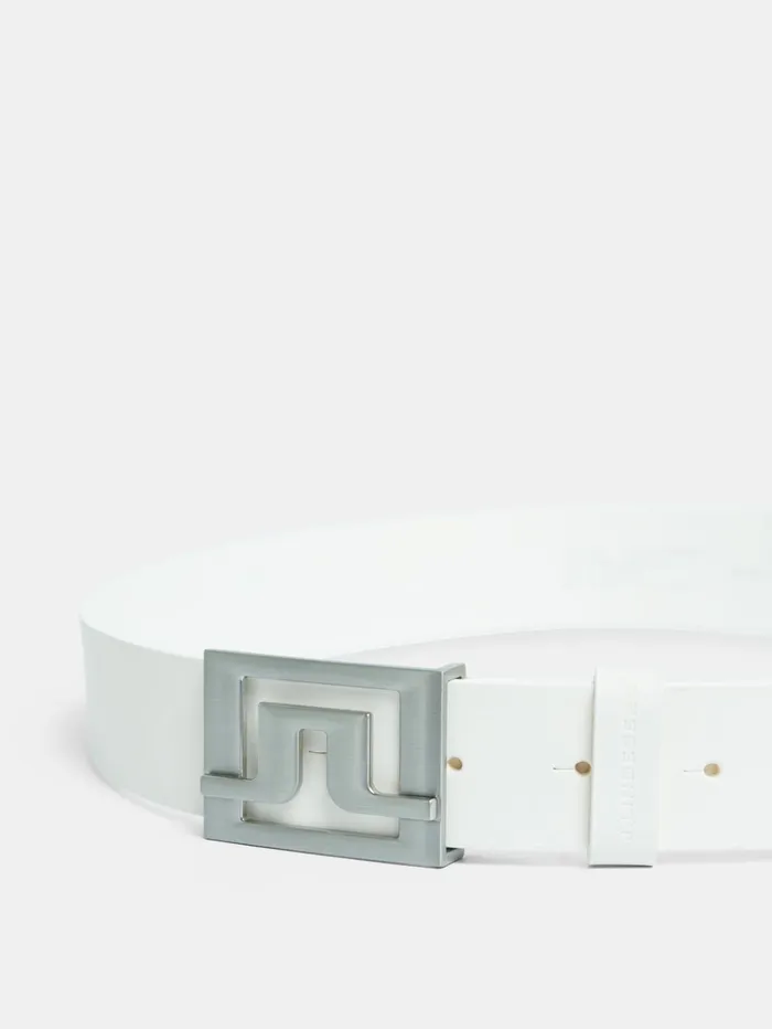 Men Slater 40 White Leather White JLindeberg Belts Men Slater 40 White Leather White JLindeberg Belts