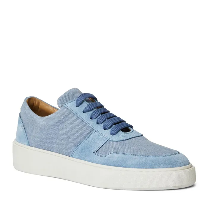 Men Sneakers Bruno Magli Darian Sneaker Light Blue Canvas