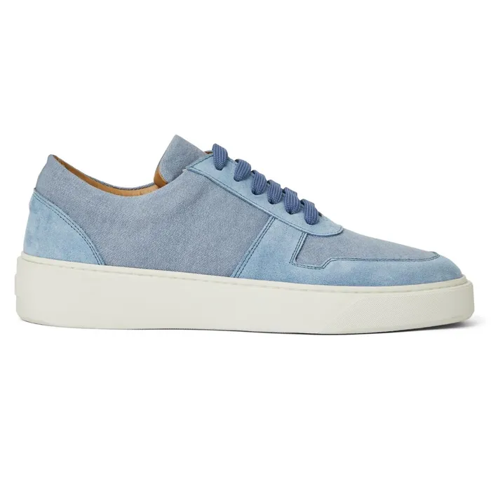 Men Sneakers Bruno Magli Darian Sneaker Light Blue Canvas