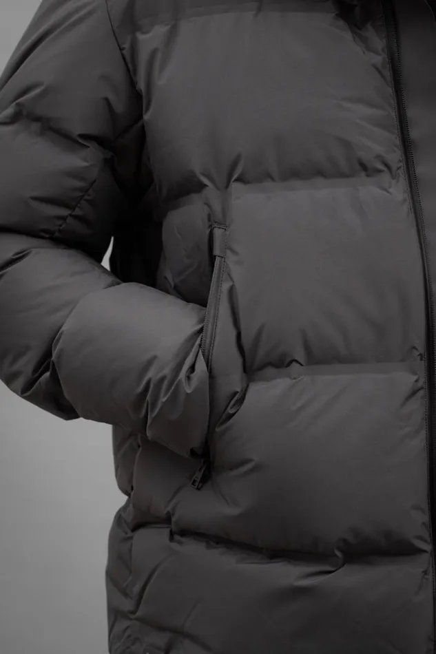 Men Stand Collar Short Down Jacket Pertex Shield Battleship Grey Norse Projects Outerwear