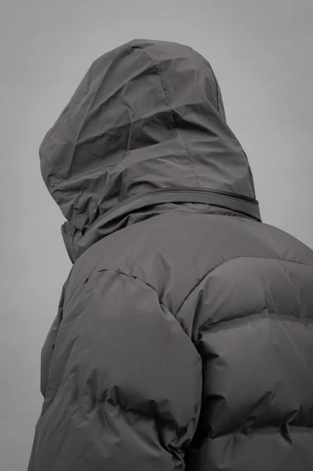 Men Stand Collar Short Down Jacket Pertex Shield Battleship Grey Norse Projects Outerwear
