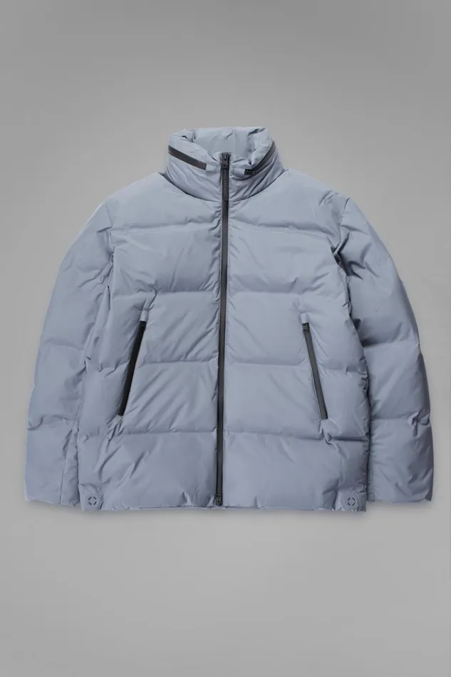 Men Stand Collar Short Down Jacket Pertex Shield Dark Ice Blue Norse Projects Outerwear