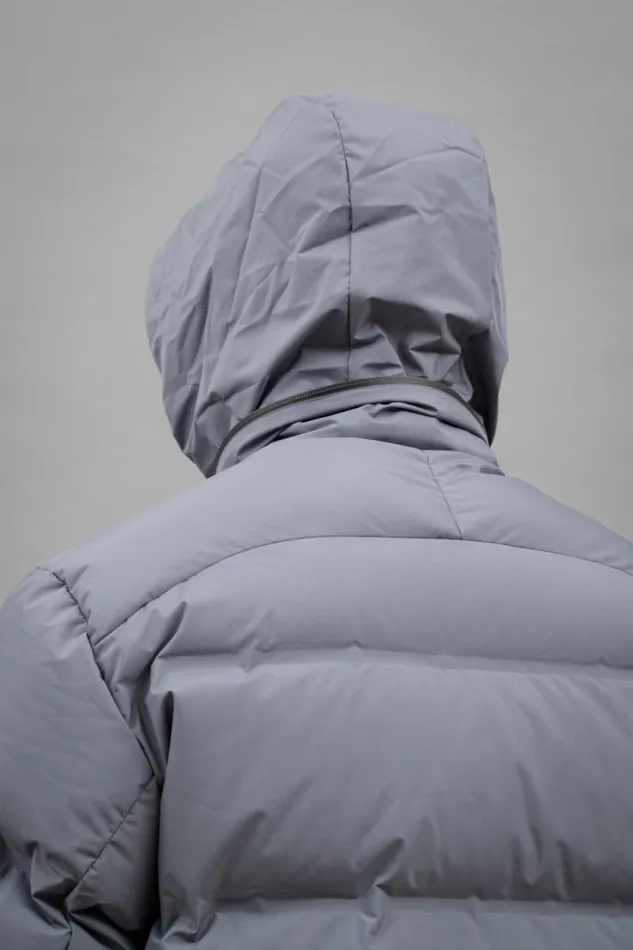 Men Stand Collar Short Down Jacket Pertex Shield Dark Ice Blue Norse Projects Outerwear