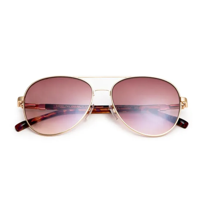 Men Sunglasses Bruno Magli Costa Aviator Sunglasses 8211 Gold