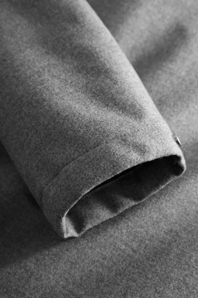 Men Technical Jacket Loro Piana Clima System Wool Light Grey Melange Norse Projects Outerwear