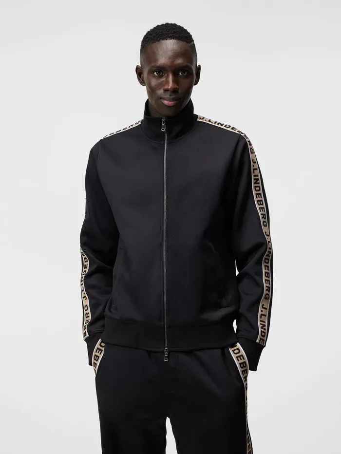 Men Travis Track Jacket Black JLindeberg Sweatshirts