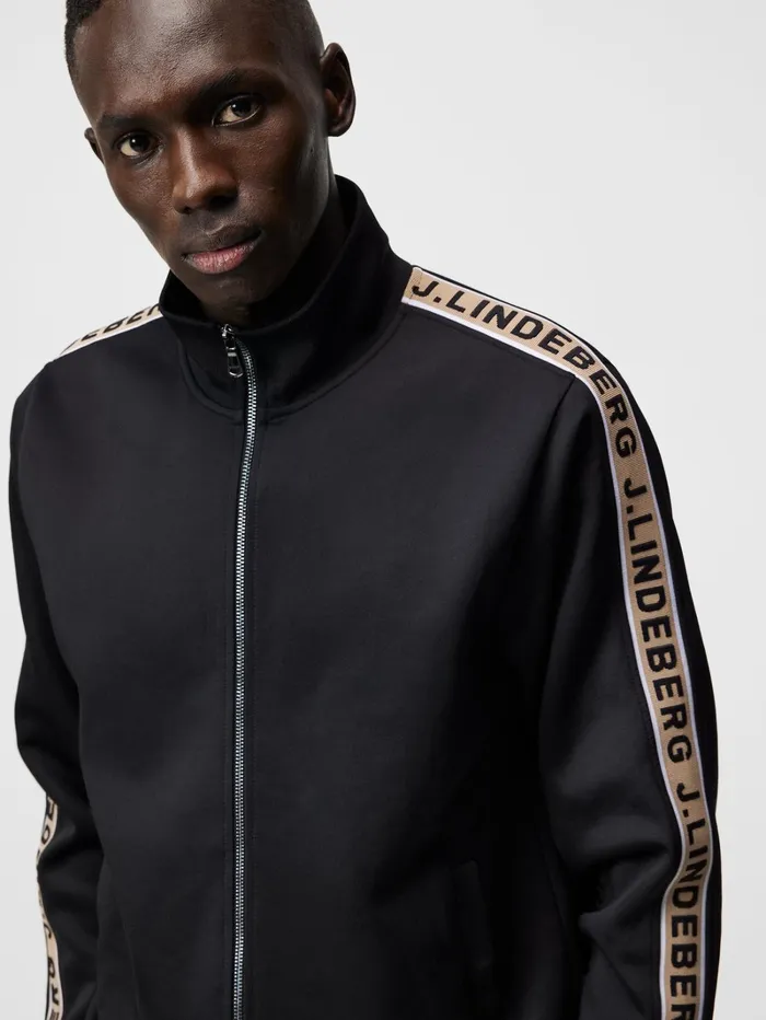 Men Travis Track Jacket Black JLindeberg Sweatshirts Men Travis Track Jacket Black JLindeberg Sweatshirts