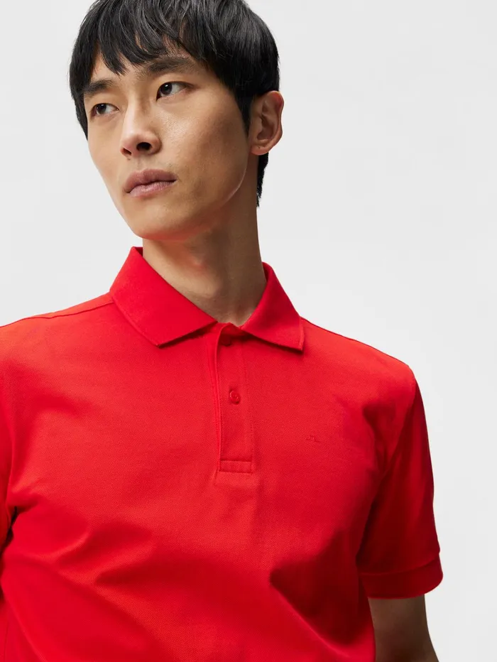 Men Troy Polo Shirt Fiery Red JLindeberg Polo Shirts Men Troy Polo Shirt Fiery Red JLindeberg Polo Shirts