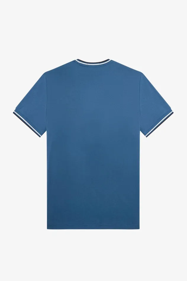 Men Twin Tipped TShirt Midnight Blue Fred Perry TShirts
