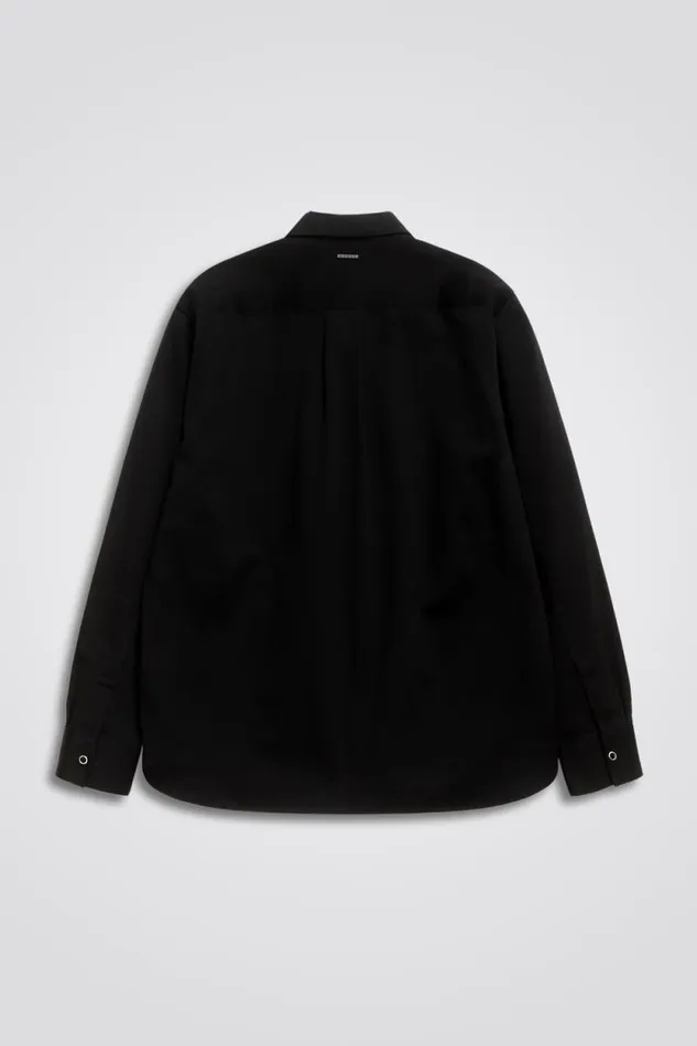 Men Ulrik Gabardine Overshirt Black Norse Projects Overshirts