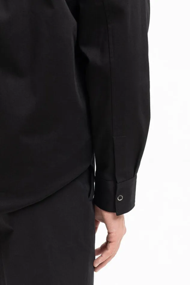 Men Ulrik Gabardine Overshirt Black Norse Projects Overshirts