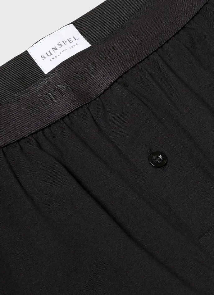 Men ussunspel Superfine Cotton OneButton Boxer Shorts Black Boxer Shorts Men ussunspel Superfine Cotton OneButton Boxer Shorts Black Boxer Shorts