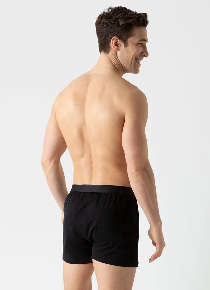 Men ussunspel Superfine Cotton OneButton Boxer Shorts Black Boxer Shorts Men ussunspel Superfine Cotton OneButton Boxer Shorts Black Boxer Shorts