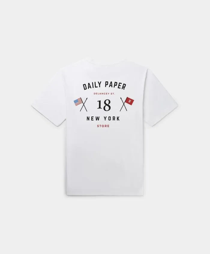 Men White Black New York Flagship Store TShirt Daily Paper TShirts
