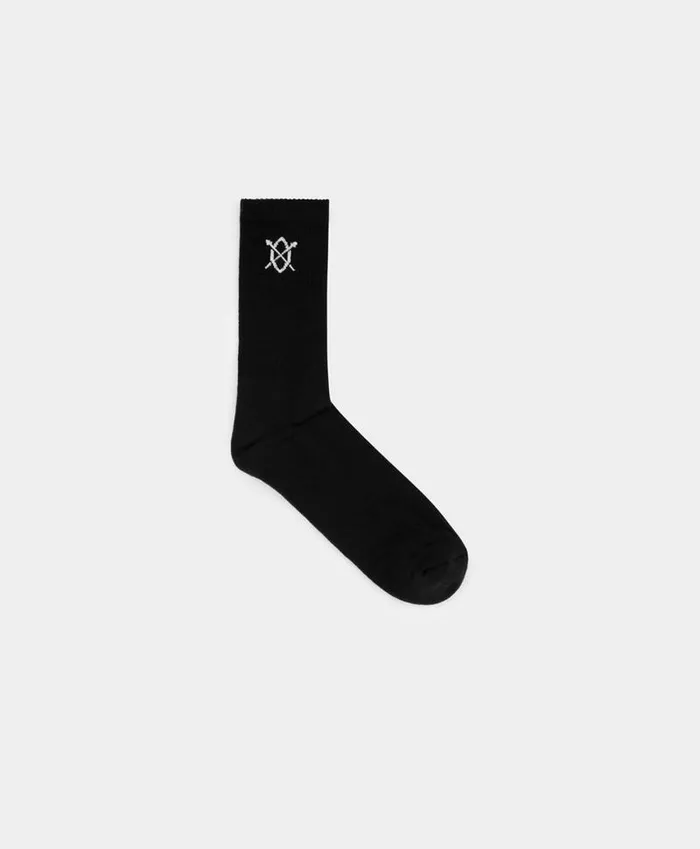 MenWomen Black Essential Logo Socks Daily Paper Socks