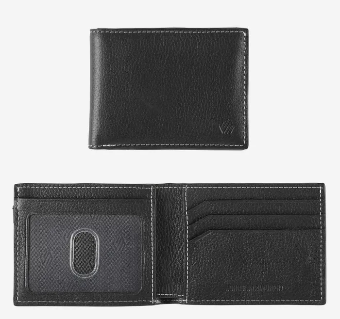 MenWomen Johnston and Murphy Wallets Kingston Billfold Wallet Black Pebbled