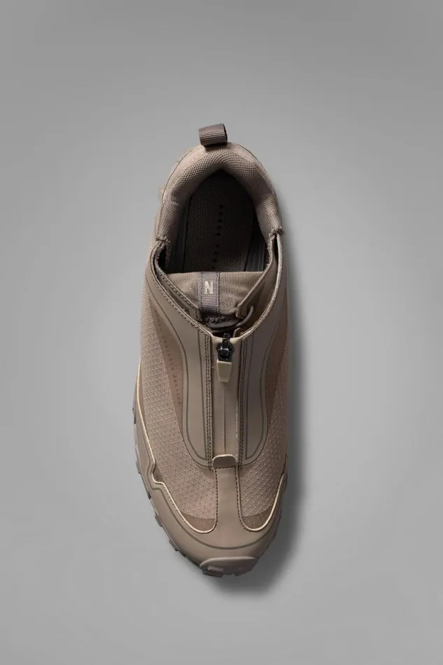 Men Zip Up Runner Mid Khaki Norse Projects Footwear