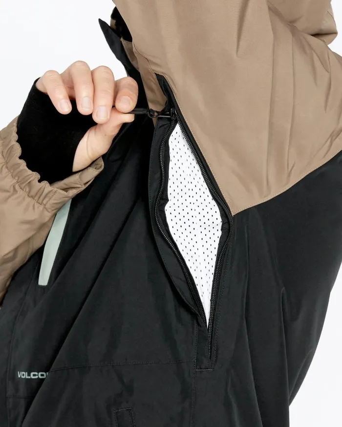 Mens Dua Insulated Gore Jacket 8211 Chestnut Brown Mens Volcom Jackets