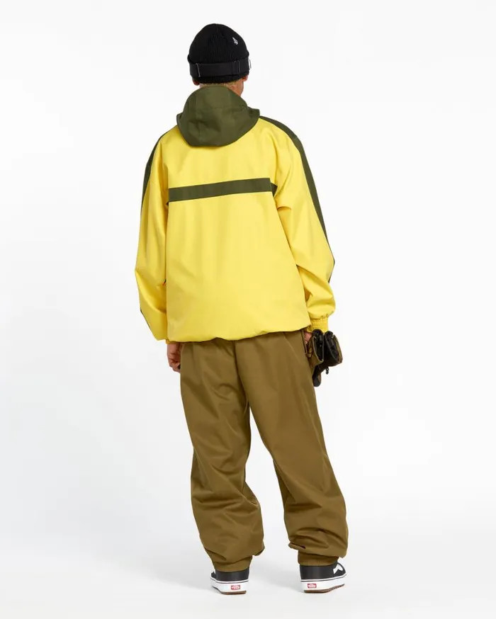 Mens Longo 20K Pullover 8211 Dark Yellow Mens Volcom Jackets