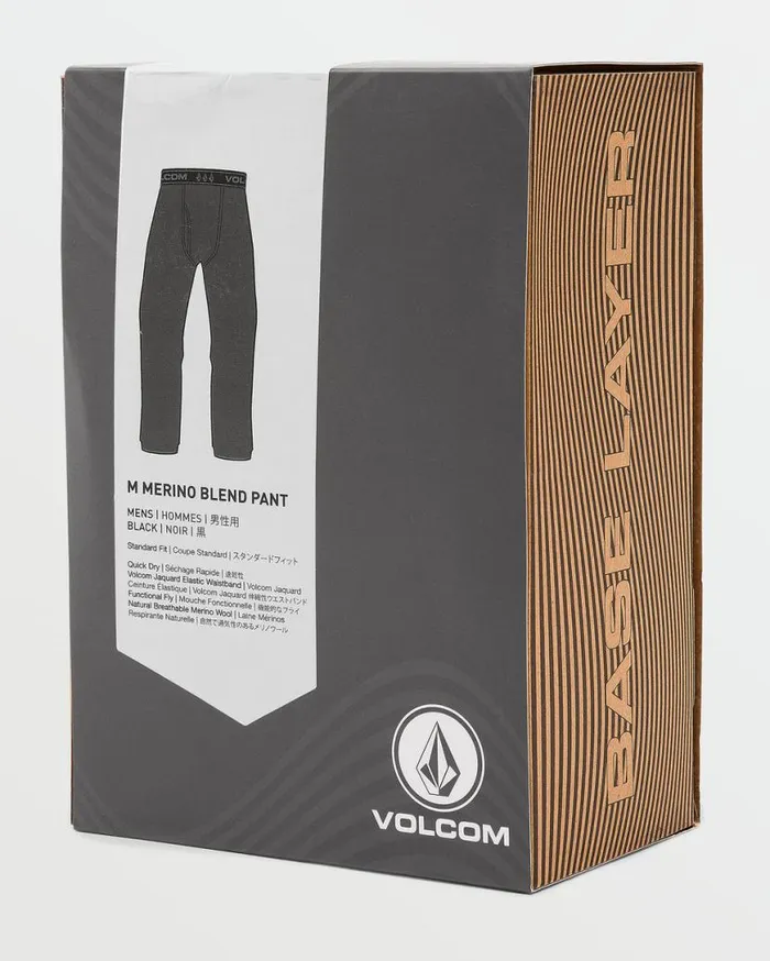 Mens Merino Blend Pants 8211 Black Mens Volcom Layering