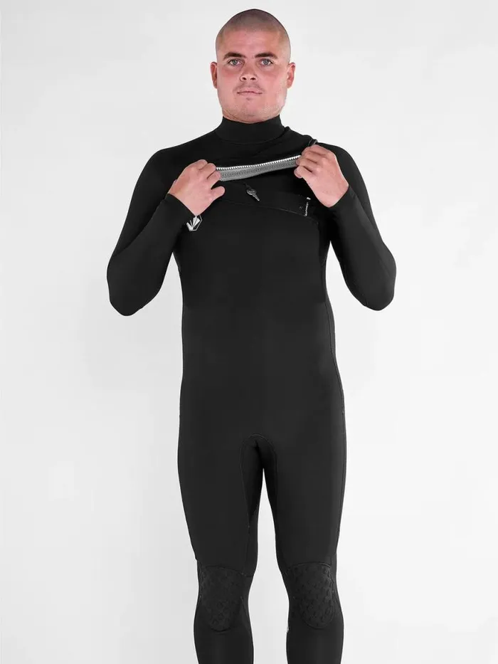 Mens Modulator 32mm Chest Zip Fullsuit 8211 Black Mens Volcom Wetsuits