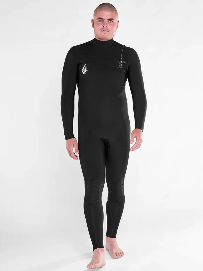 Mens Modulator 32mm Chest Zip Fullsuit 8211 Black Mens Volcom Wetsuits