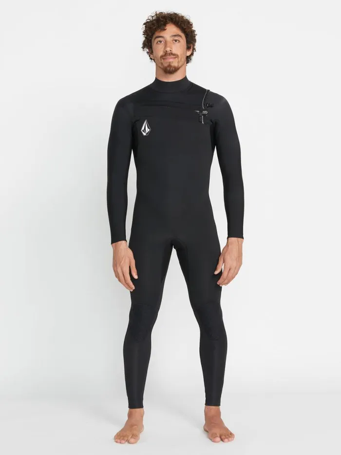 Mens Modulator 32mm Chest Zip Fullsuit 8211 Black Mens Volcom Wetsuits
