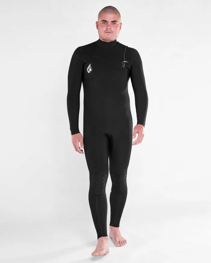 Mens Modulator 32mm Chest Zip Fullsuit 8211 Black Mens Volcom Wetsuits