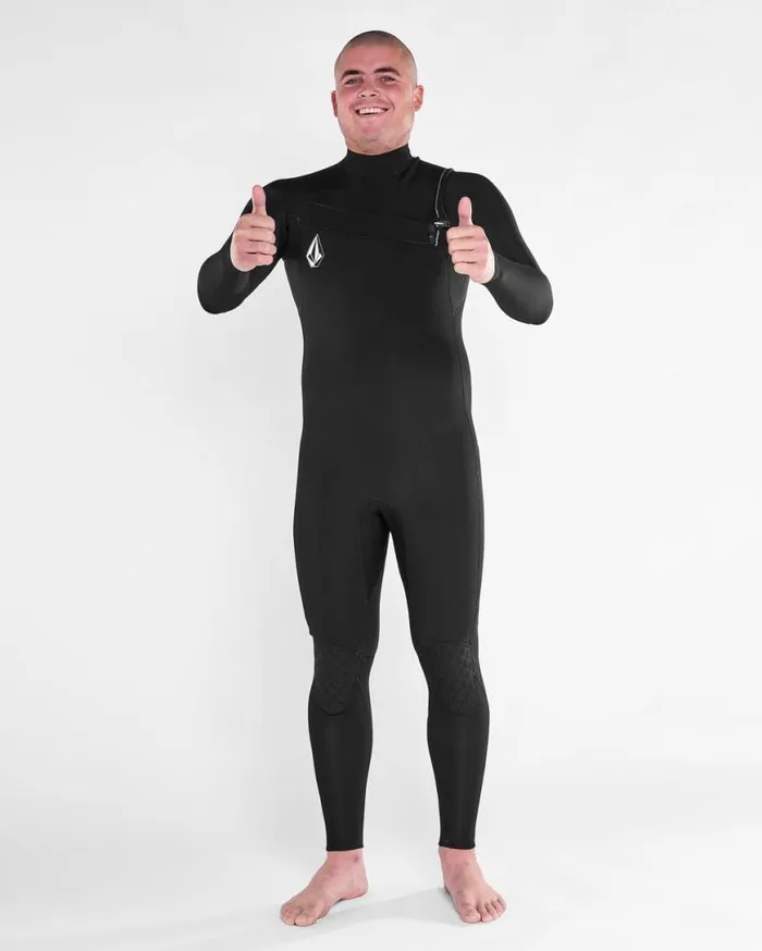 Mens Modulator 32mm Chest Zip Fullsuit 8211 Black Mens Volcom Wetsuits