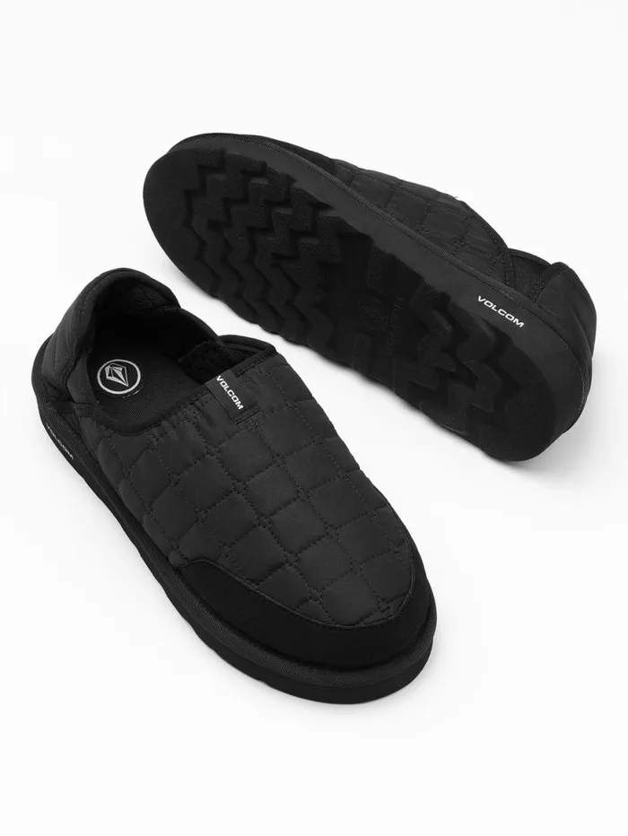 Mens Recliner Slipper 8211 Black White Mens Volcom Slippers