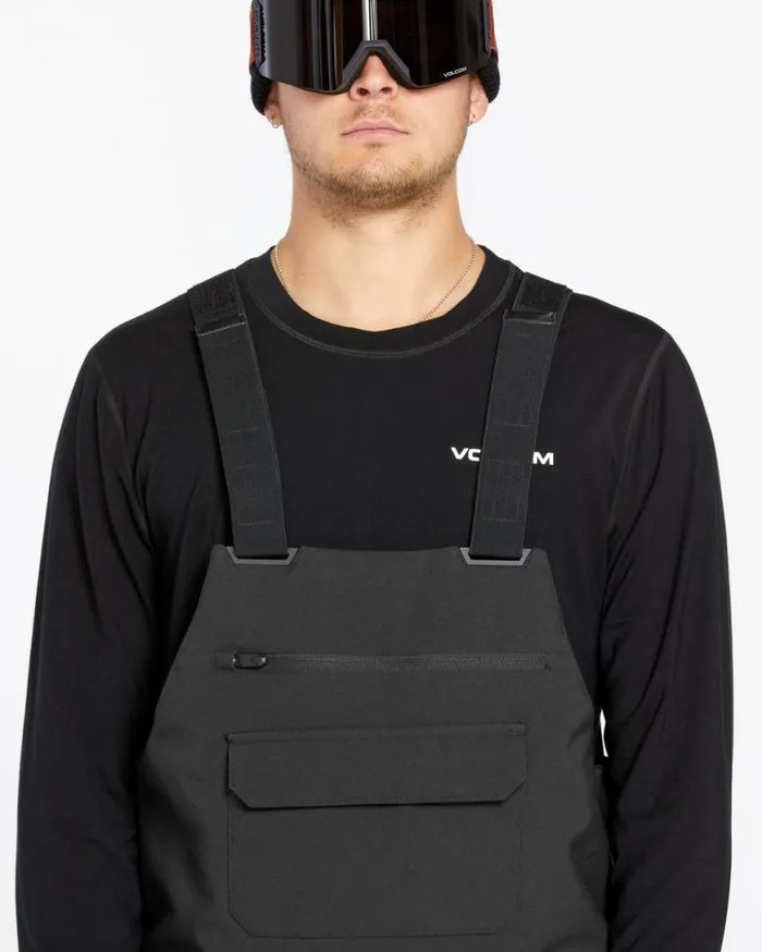 Mens Roan Bib Overalls 8211 Black Mens Volcom Pants