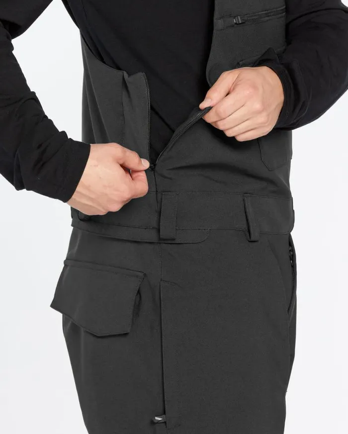Mens Roan Bib Overalls 8211 Black Mens Volcom Pants