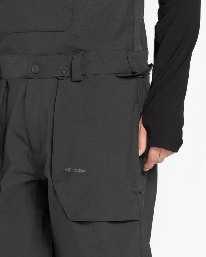 Mens Roan Bib Overalls 8211 Black Mens Volcom Pants